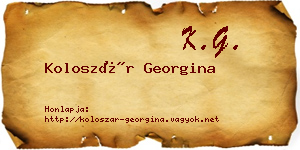 Koloszár Georgina névjegykártya