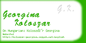 georgina koloszar business card